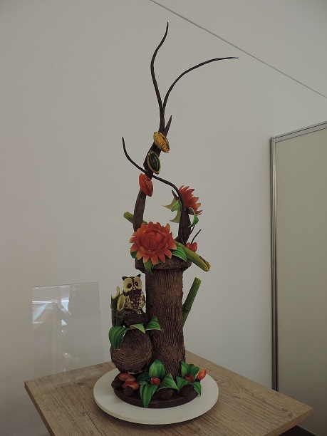 escultura de chocolate