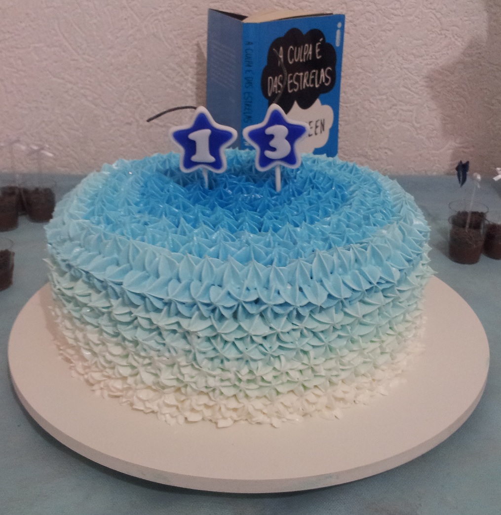 Bolo azul feminino  Bolo azul, Bolo, Bolos de aniversário feminino